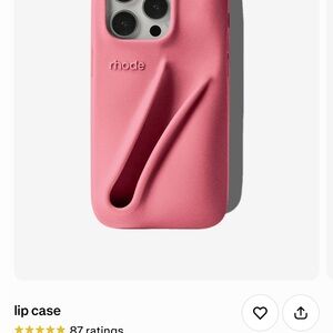 rhode Pink Lip Case for iPhone - Protective Silicone Cover iPhone 15
